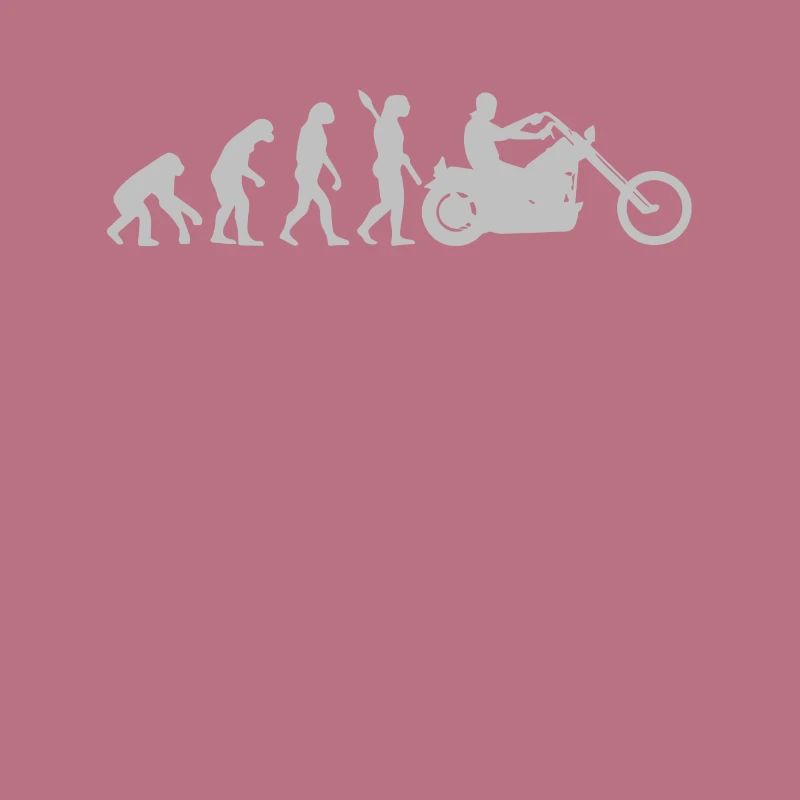Motorcyclist Development Evolution Men Grandpa