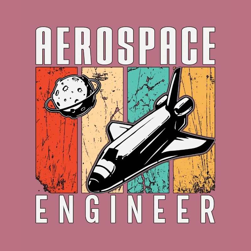 Aerospace Engineer Rocket Space Engineering Retro