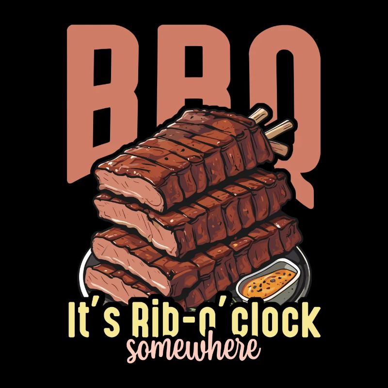 Ribs BBQ It's Rib-o'clock Somewhere Smoked Ribs
