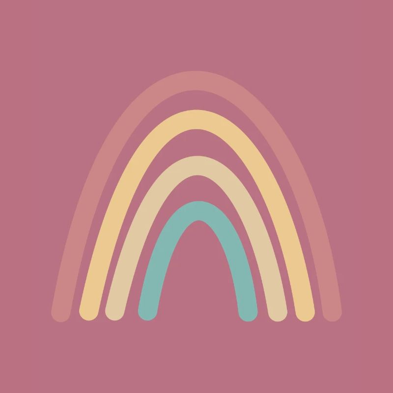 Boho Regenbogen Retro Geschenkidee