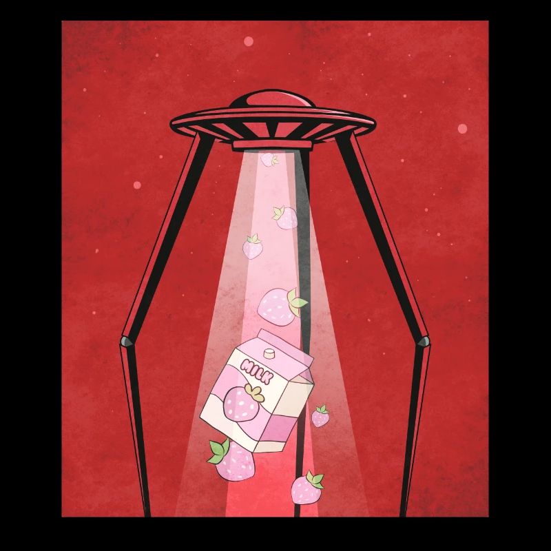 Cryptidcore Esthétique Lait de fraise UFO