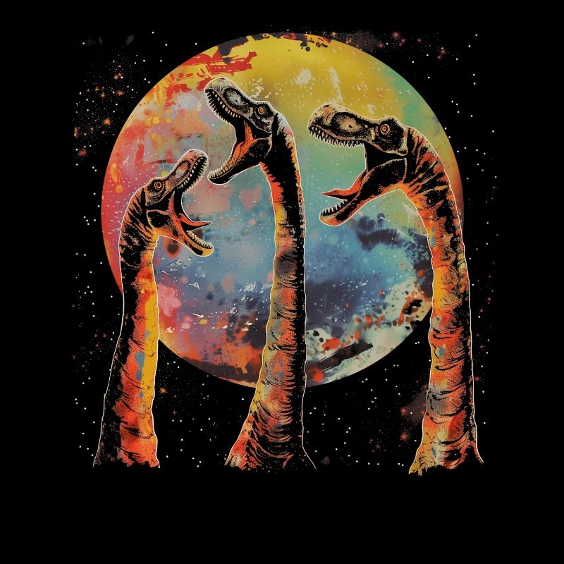 Brachiosaurus Dinosaurier Heulender Mond