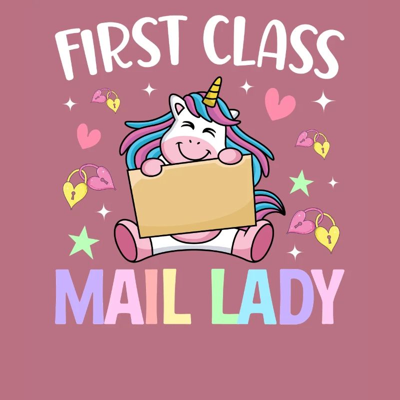 First Class Mail Lady Weiblicher Postbote Arbeiter