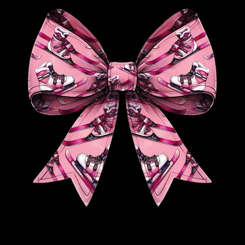Coquette Bow Skiing Ski Mom Mothers Day Pattern