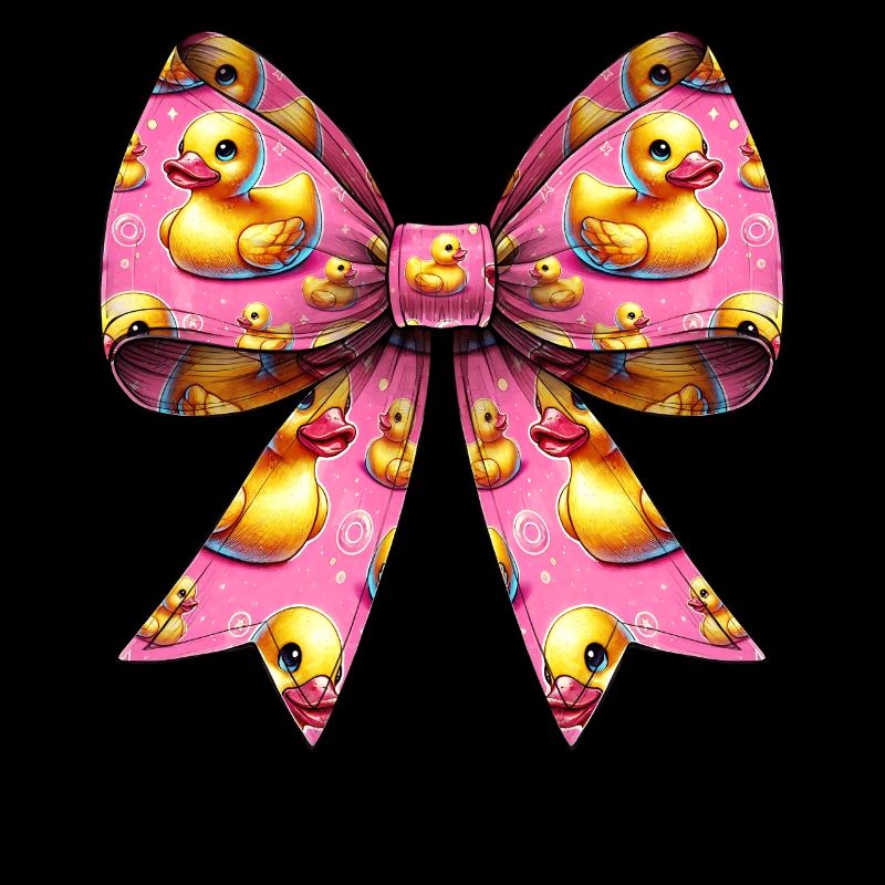 Coquette Bow Gummiente Ducky Pattern Mom
