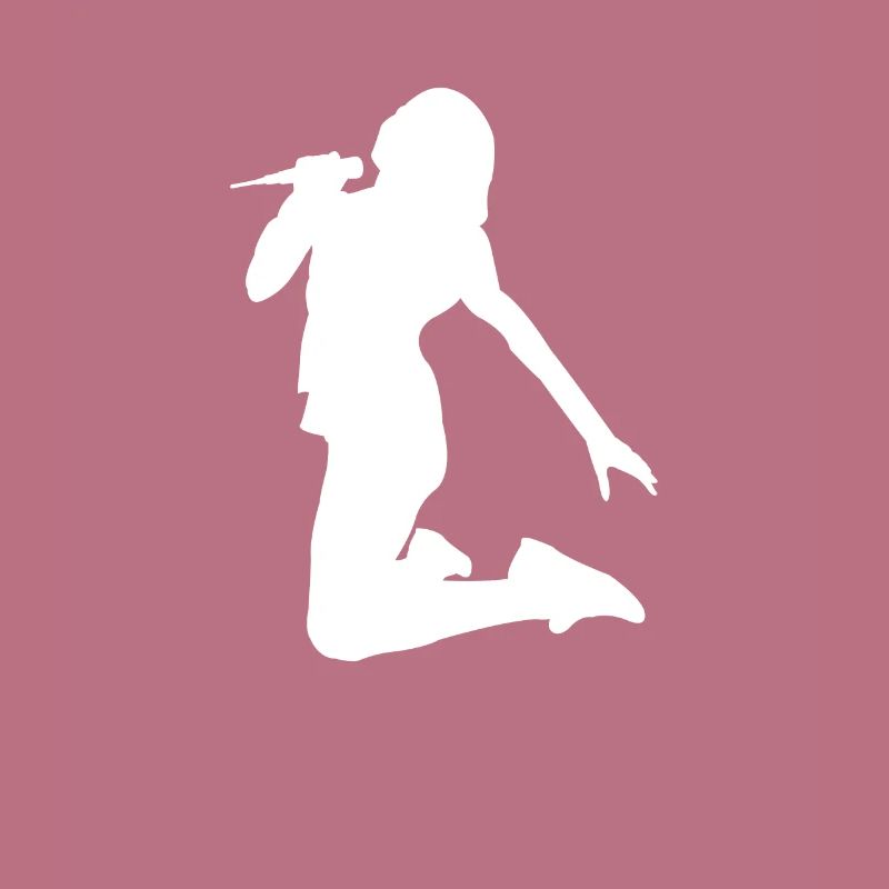 Silhouette de chanteuse chanteuse
