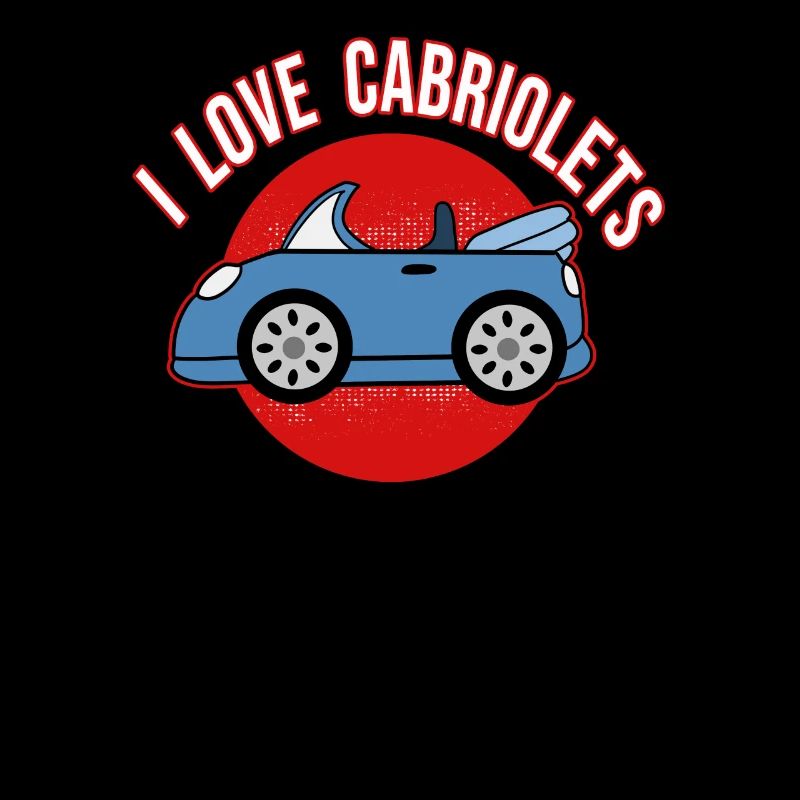 Cabriolet car convertible vintage car comic gift idea