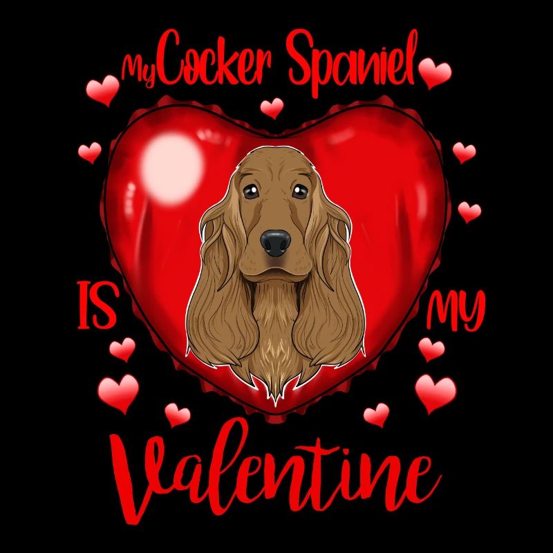 Mon cocker spaniel est mon valentine i cocker spaniel
