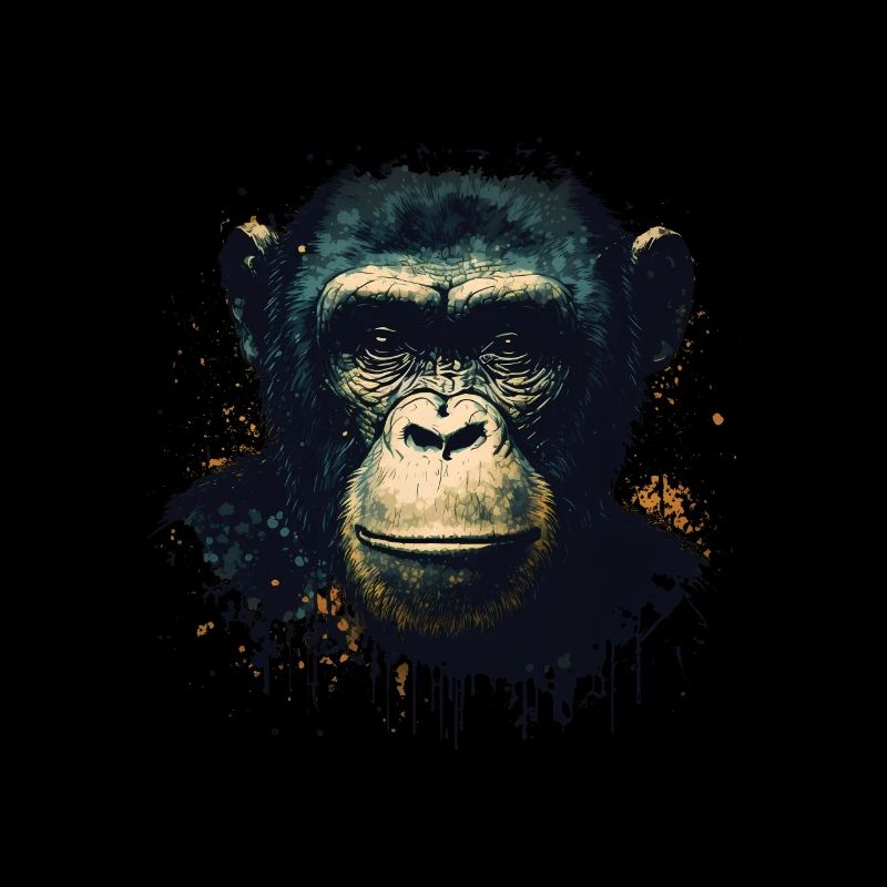 Chimpanzee Monkey Portrait
