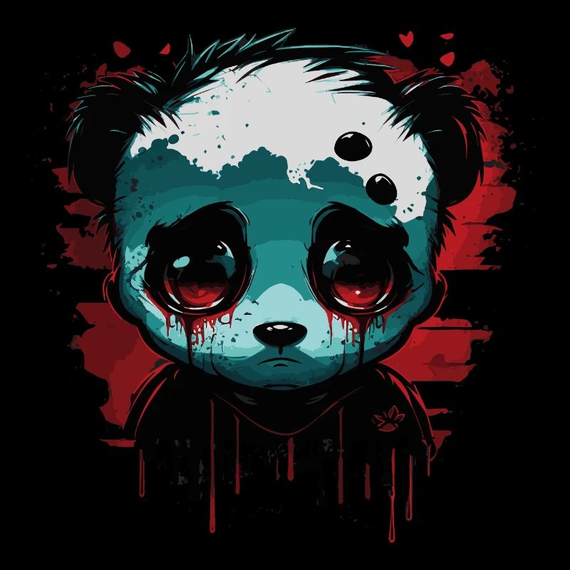 Panda mignon triste