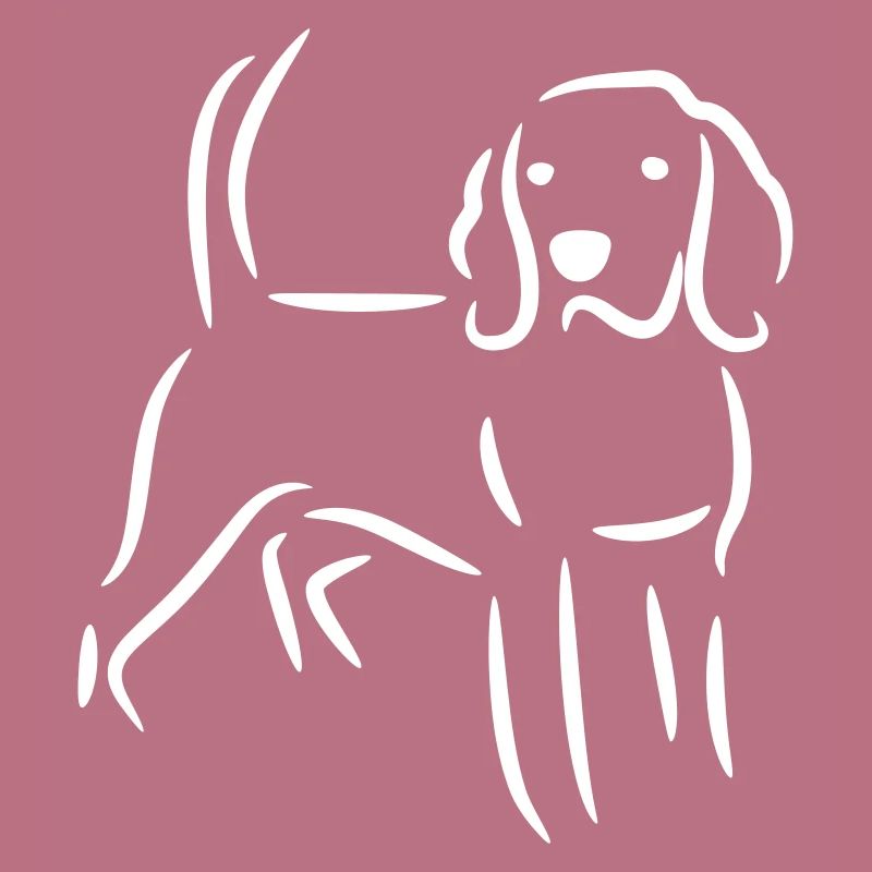 Dessin beagle en blanc