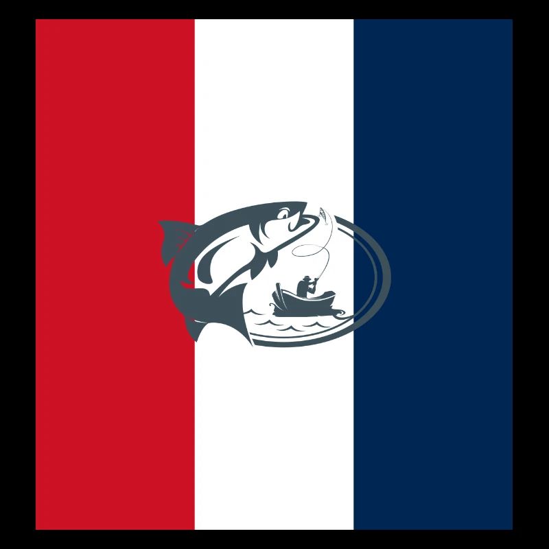 Drapeau français de la pêche - pêcheur français