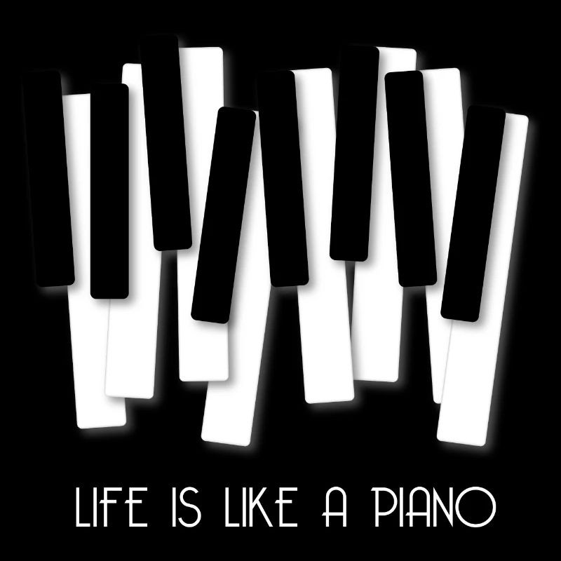 DAS LEBEN IST WIE EIN PIANO KEYBOARD ART DESIGN