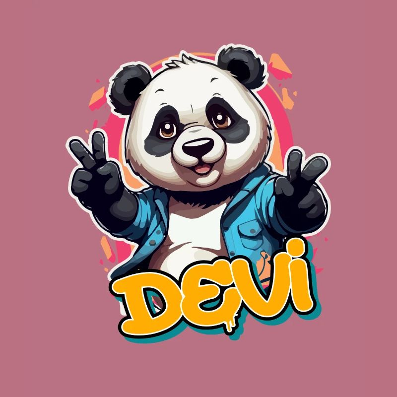 DEVI - Handsome boy name with cool panda