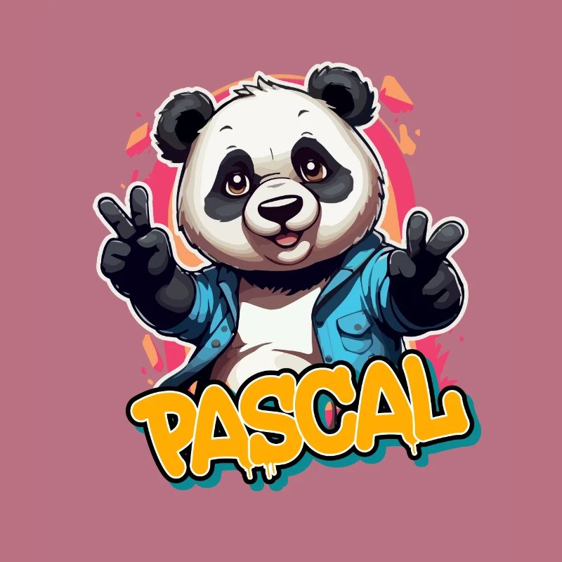 PASCAL - Handsome Boy Name with Cool Panda