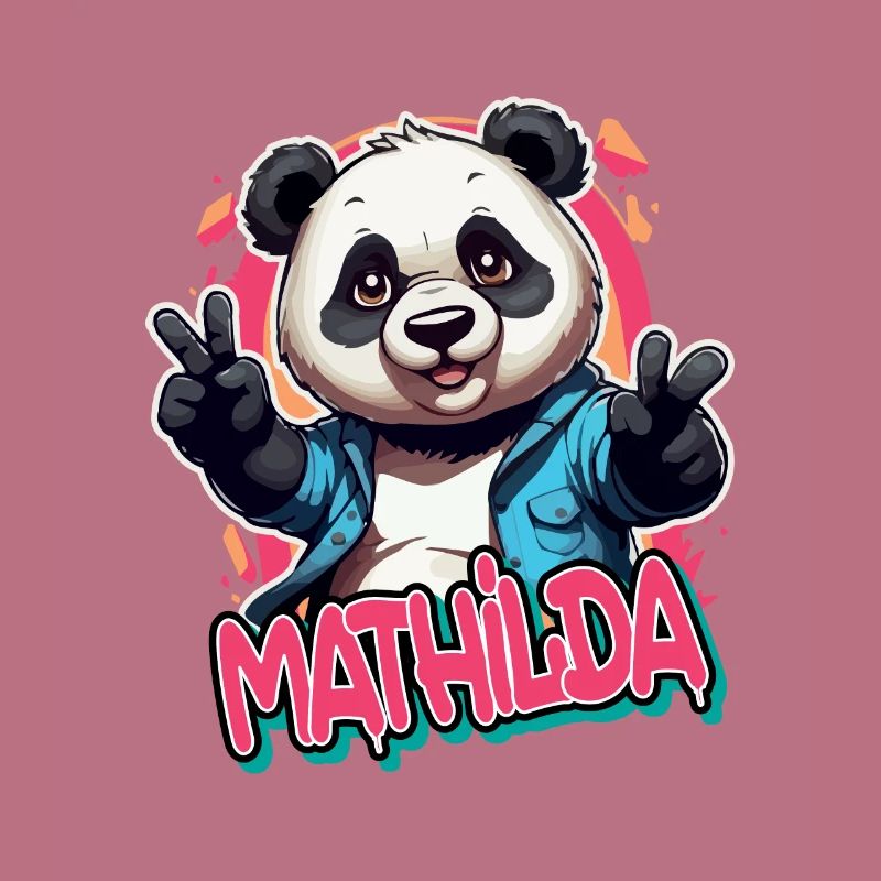 MATHILDA - Schöner Mädchen Name mit coolem Panda