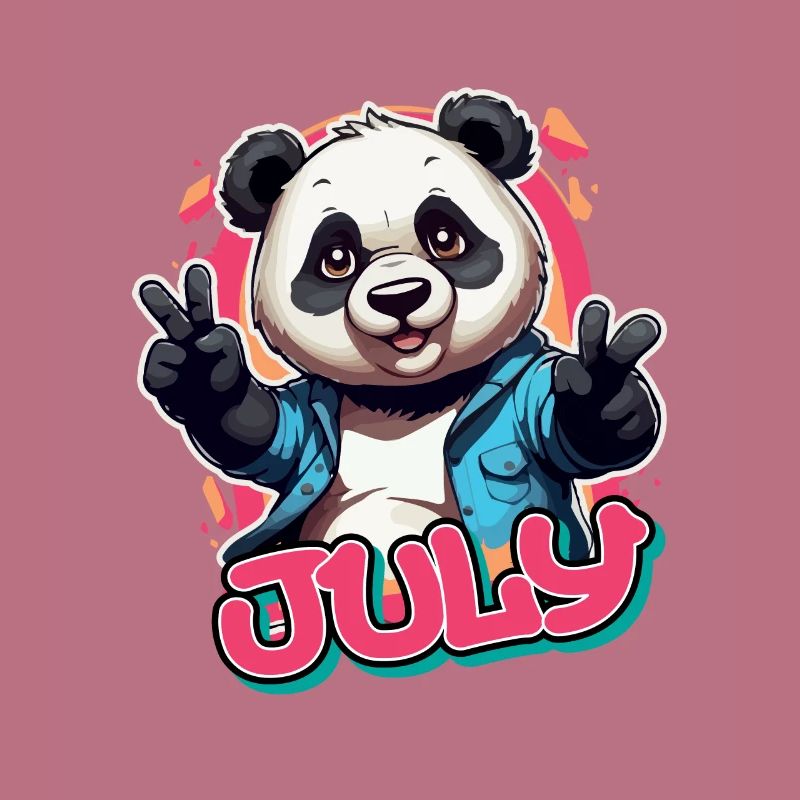 JULY - Schöner Mädchen Name mit coolem Panda