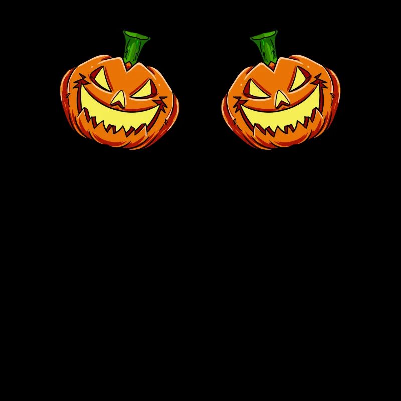 Two scary pumpkins Halloween