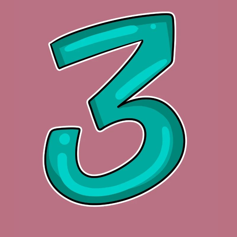 3 - Three - Third