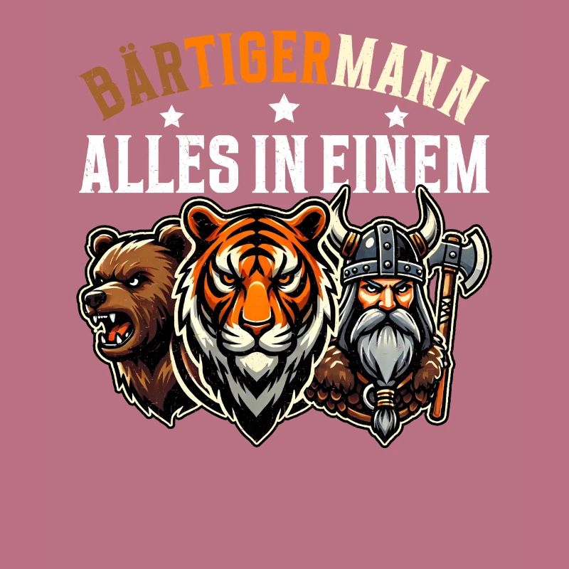 BÄRTIGERMANN Wikinger Bart Mann Tiger Lustige