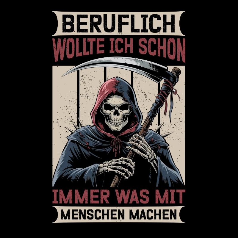 Sarkastischer Sensenmann Schwarzer Humor Dunkler