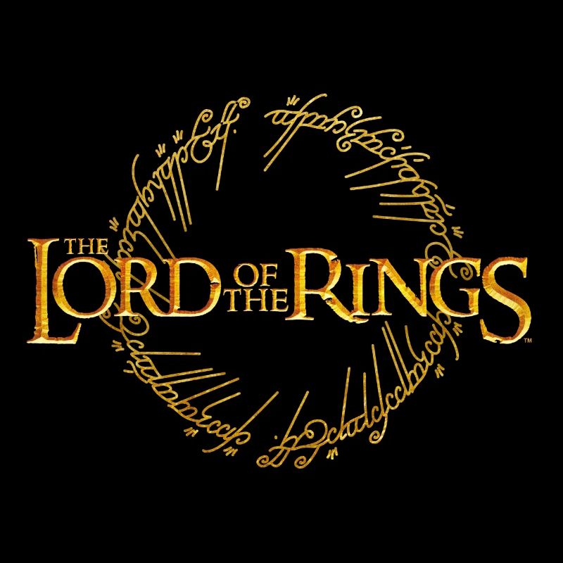 Der Herr Der Ringe Großes Logo Mit Ring-Inschrift