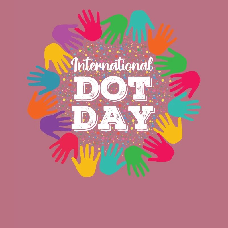 Hands Unity Pattern Colorful International Dot Day