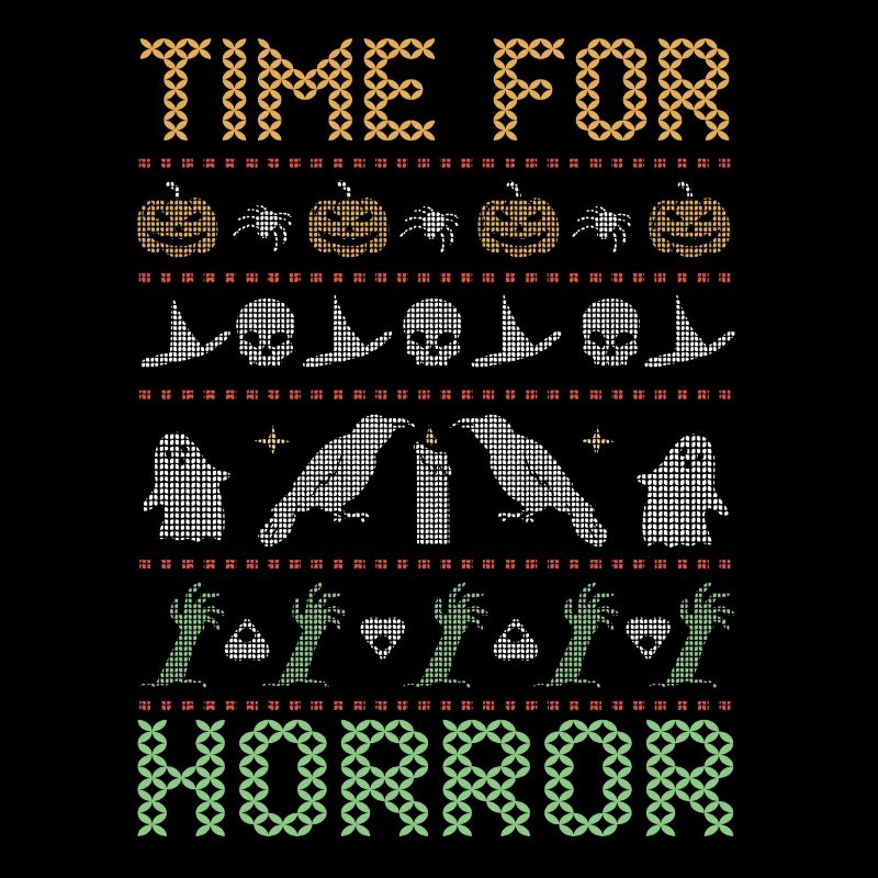 Stitch Pattern Horror Creatures Halloween