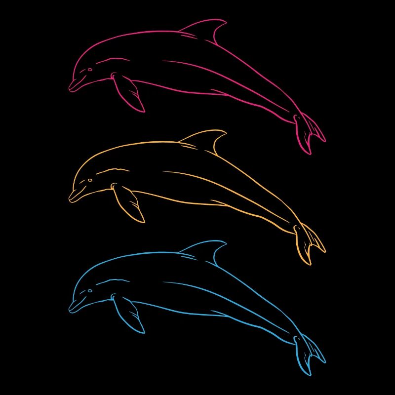 Tre amici delfini avventura nell'oceano