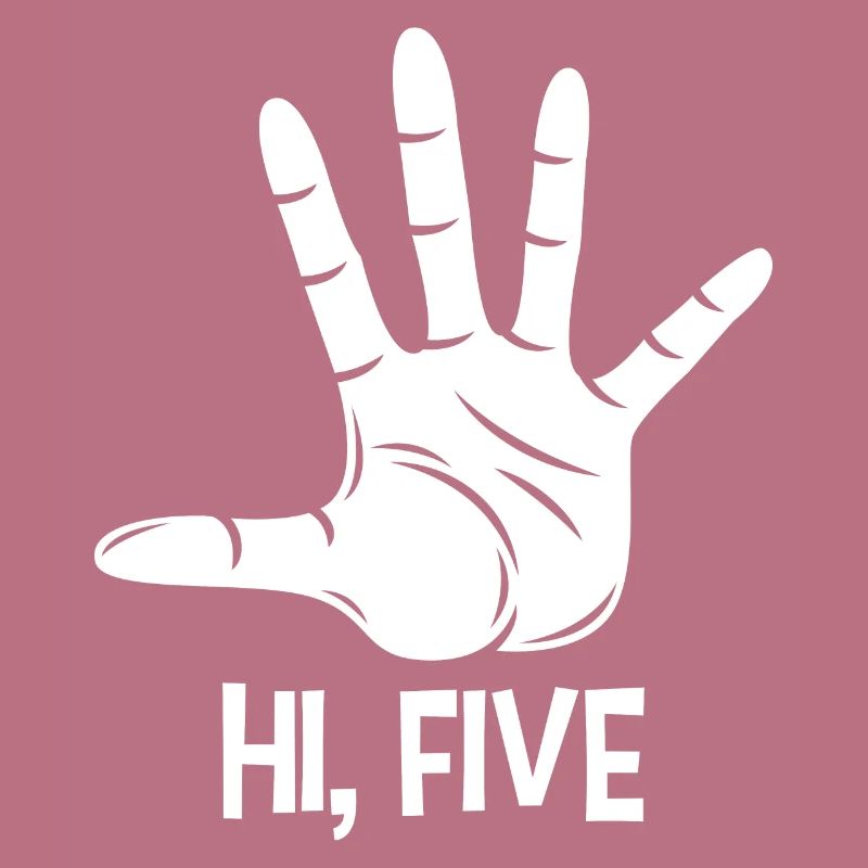 Hi Five, high five hand geste 5 fünf geschenk