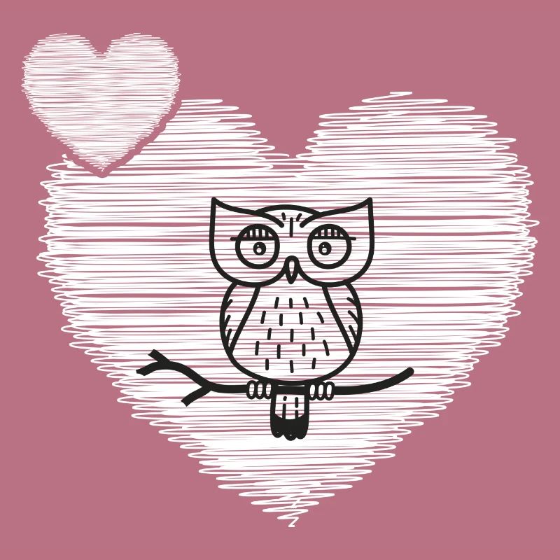 Eule "alte Eule mit Herz" Eulensammlung Eulen