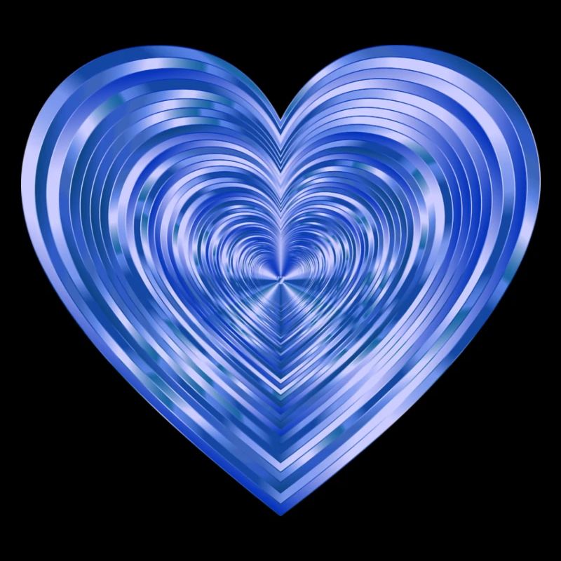 Glittering heart blue