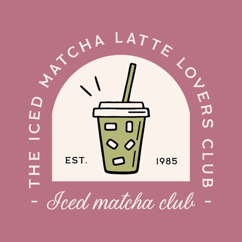 Iced Matcha Latte japanisches Getränk Humor