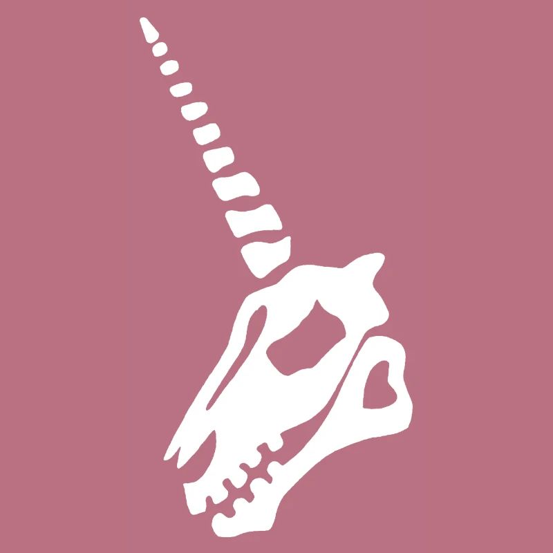 Weißer Einhorn Schädel