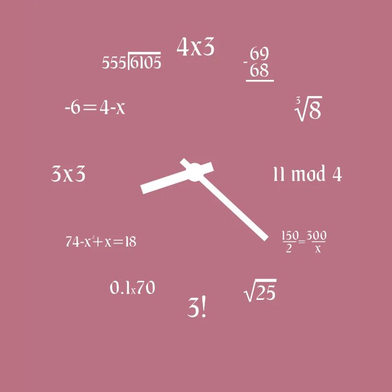 Math Clock Drôle Mathématiques Horloge Meme Math Love