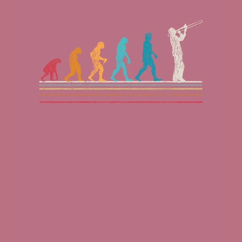 Trombone Evolution Trombone Player Retro