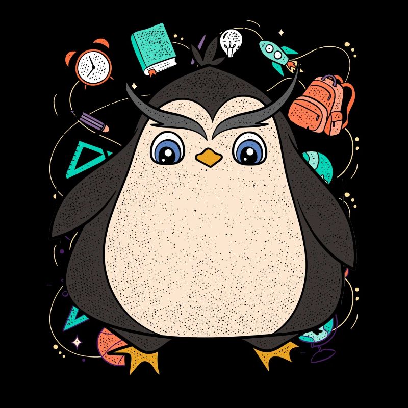 Einschulung Tier Geschenk Grundschule Pinguin