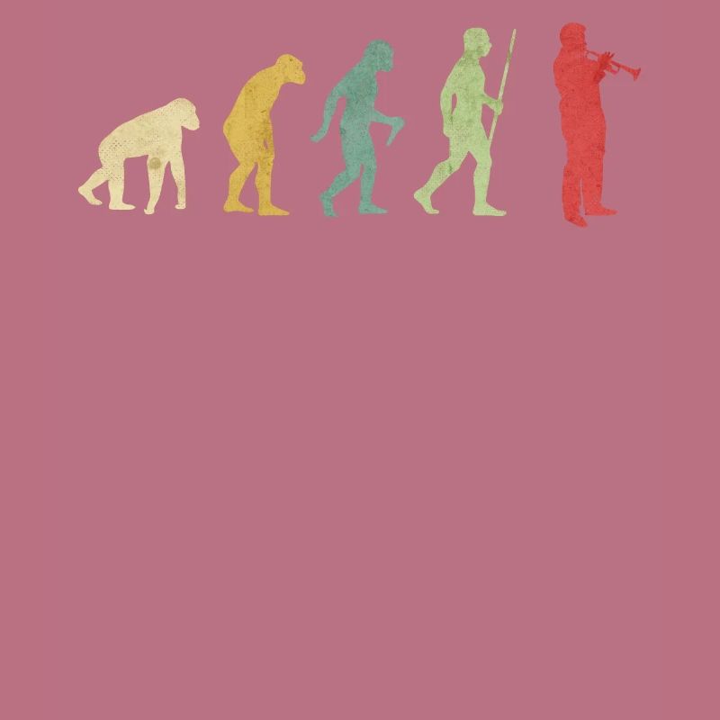 Trumpet Playing Man Evolution