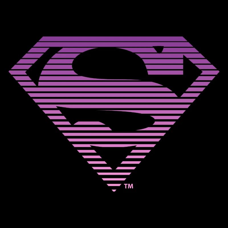 DC Comics Superman Gestreiftes Logo Farbverlauf