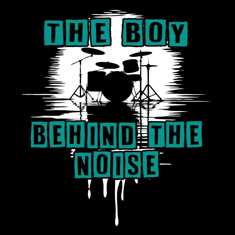 Drummer Boy Schlagzeuger Drumset Silhouette