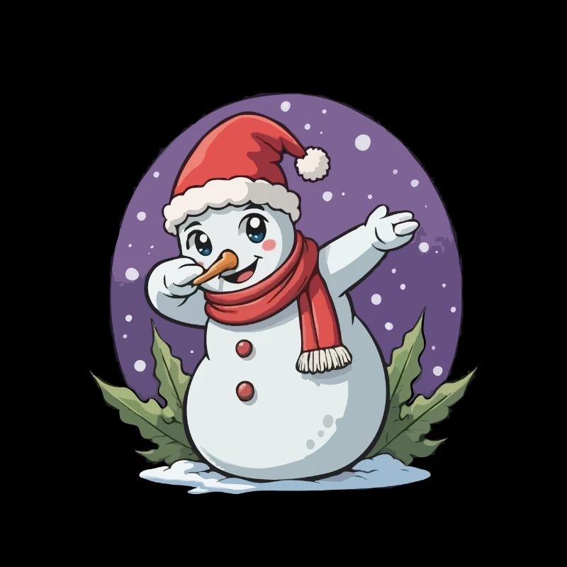 Dabbing Schneemann Junge Mädchen lustiges