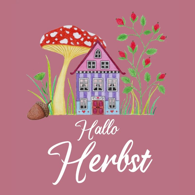 Hello Autumn Toadstool Dwarf House Autumnal