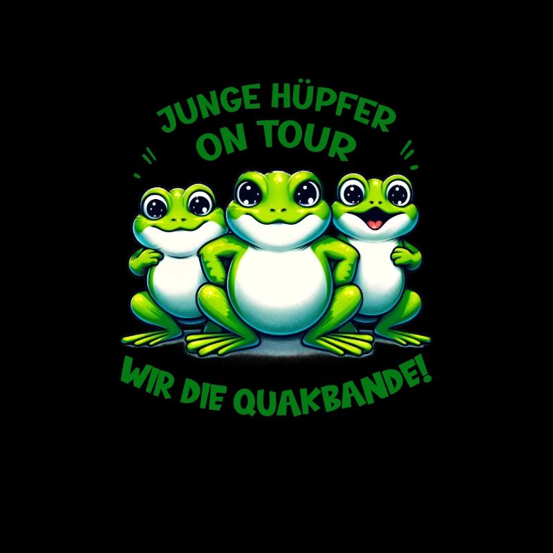 Gang de petits crapauds comiques