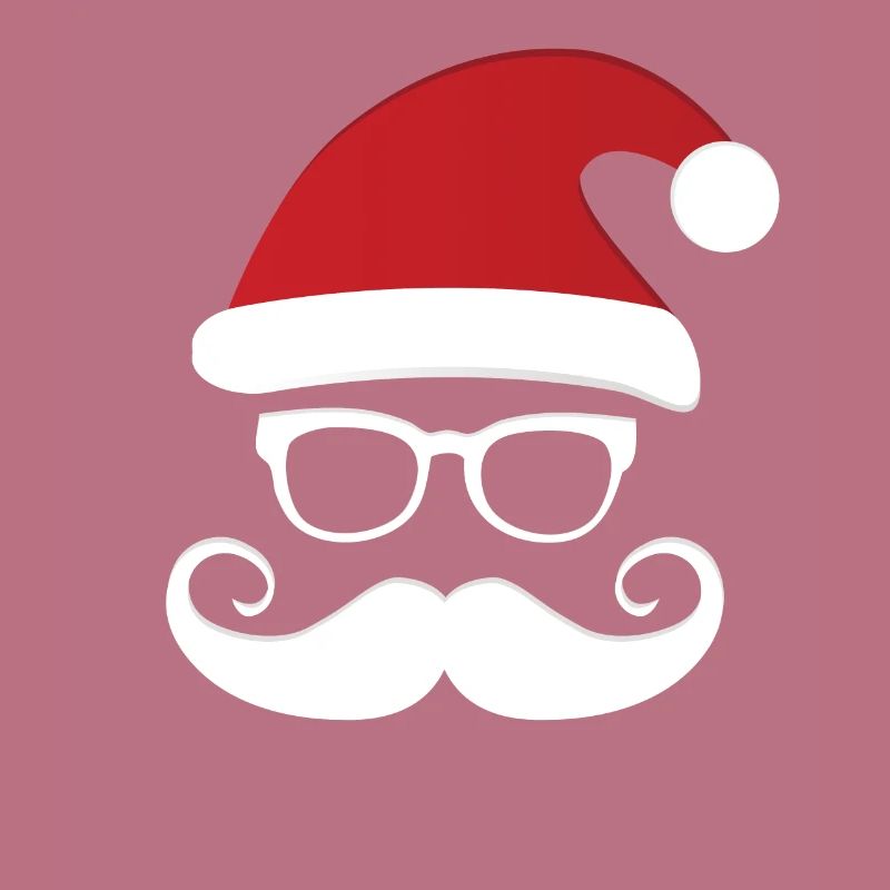 Weihnachtsmann mit Bart Weihnachtsmannhipster