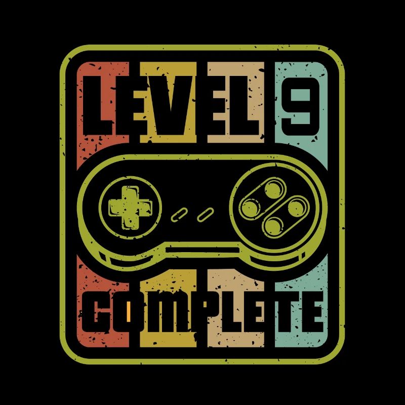 Level 9 Complete Gamer 9th Birthday Gaming