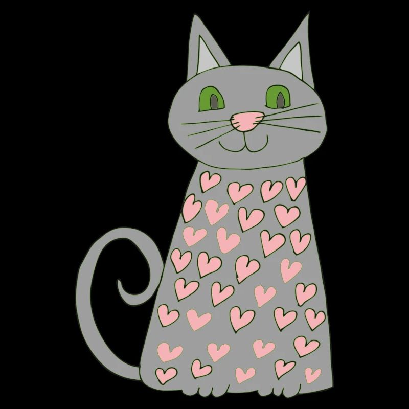katze mit herzen