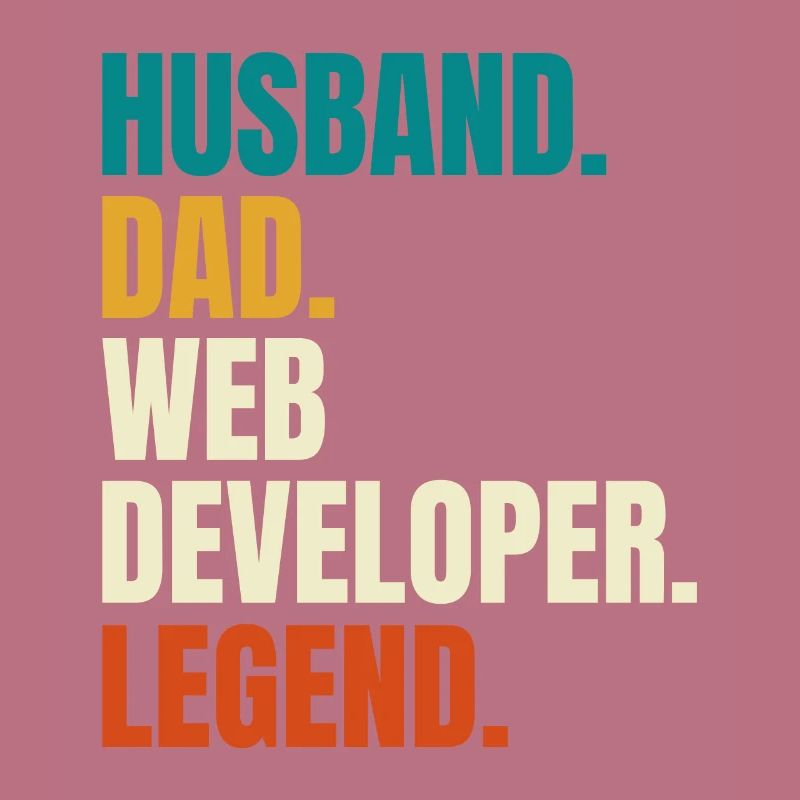 Husband Dad Web Developer Legend Retro