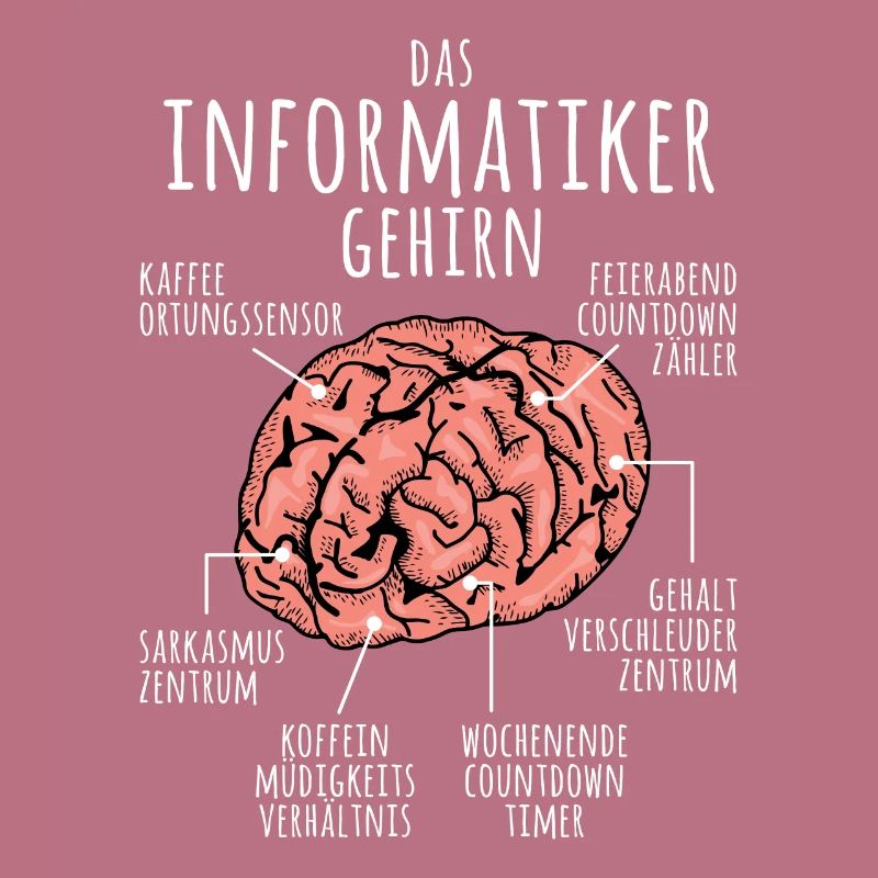 Informatiker Gehirn Programmierer Nerd IT Student