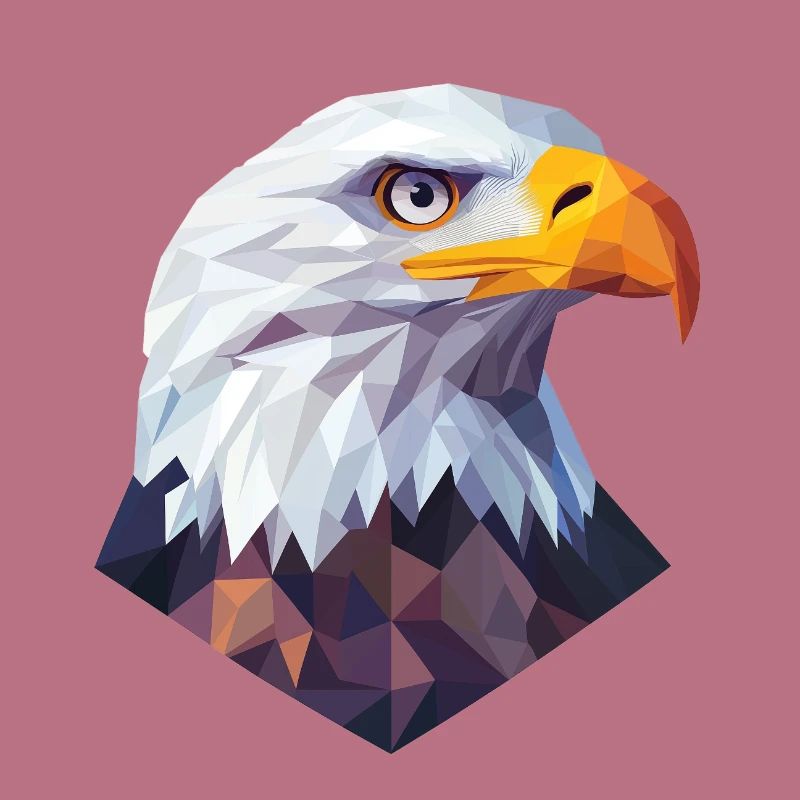 Adler Kopf Low Poly Logo Design