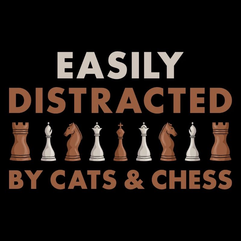 Chess Player Easily Distracted By Cats And Chess